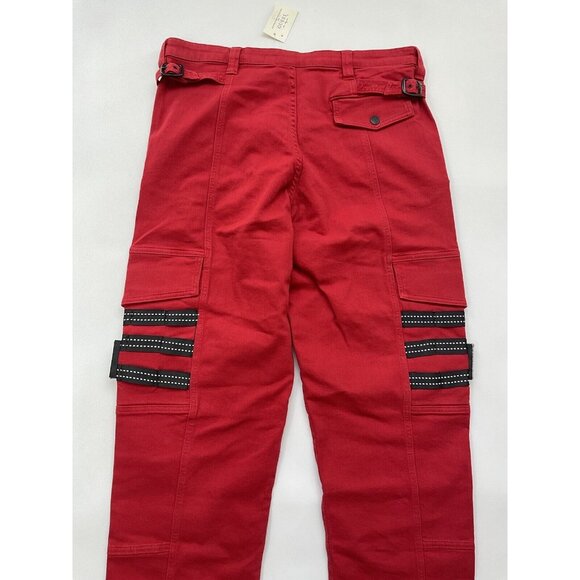 Guess Men’s Places+Faces Cargo Jeans Relaxed Fit Comfort Stretch In Red Size 34 - Picture 9 of 12